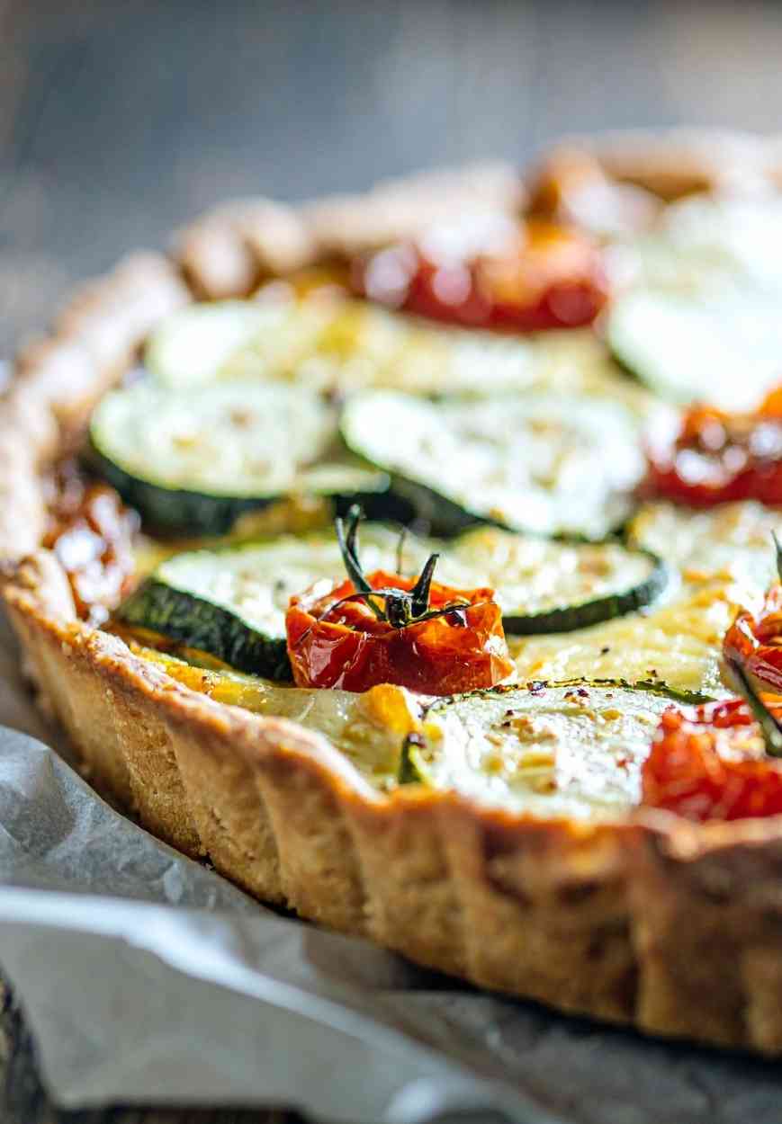 Gemüsetarte mit Zucchini und Tomaten