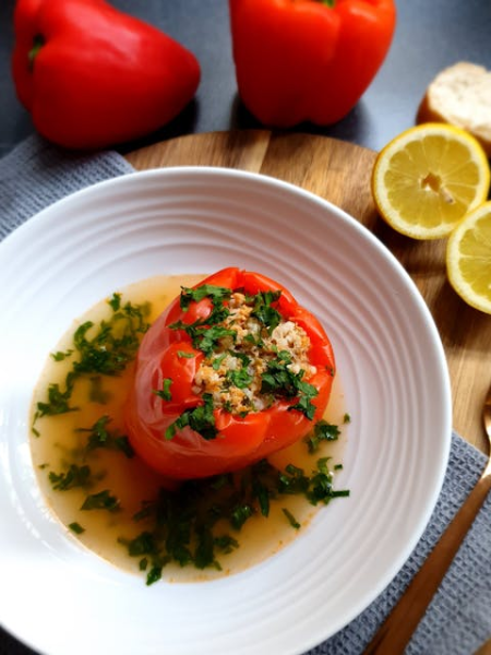 Gefüllte Paprika mit Quinoa (Vegan)
