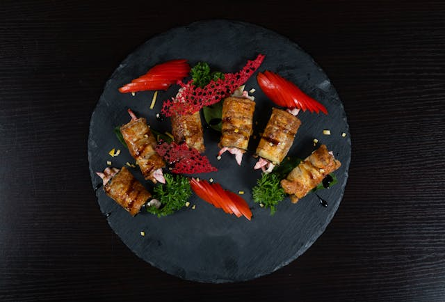 Auberginenröllchen mit Ricotta