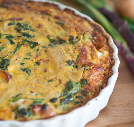 Quiche mit Spinat und Feta