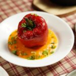 Gefüllte Paprika mit Reis und Gemüse - Rezept