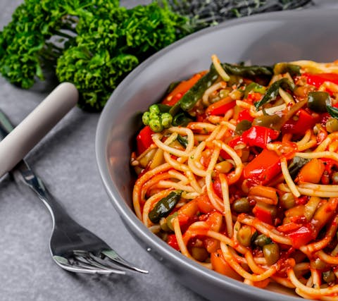 Spaghetti mit Linsen-Bolognese Rezept