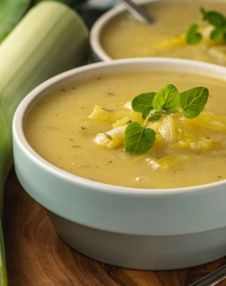 Kartoffel-Lauch-Suppe mit Sahne