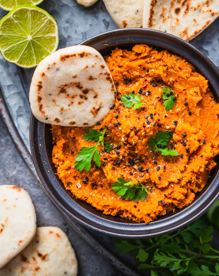 Karotten-Harissa-Dip