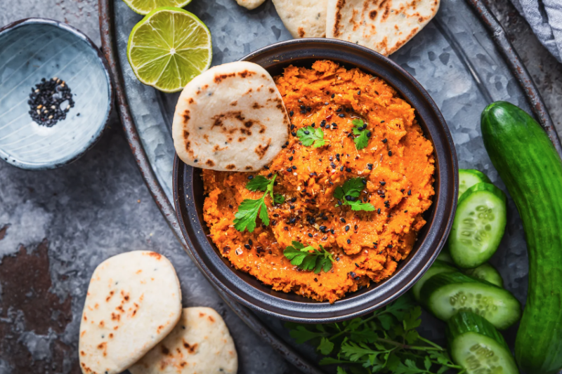 Karotten-Harissa-Dip