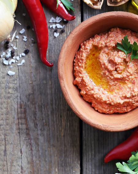 Gerösteter Paprika-Feta-Dip