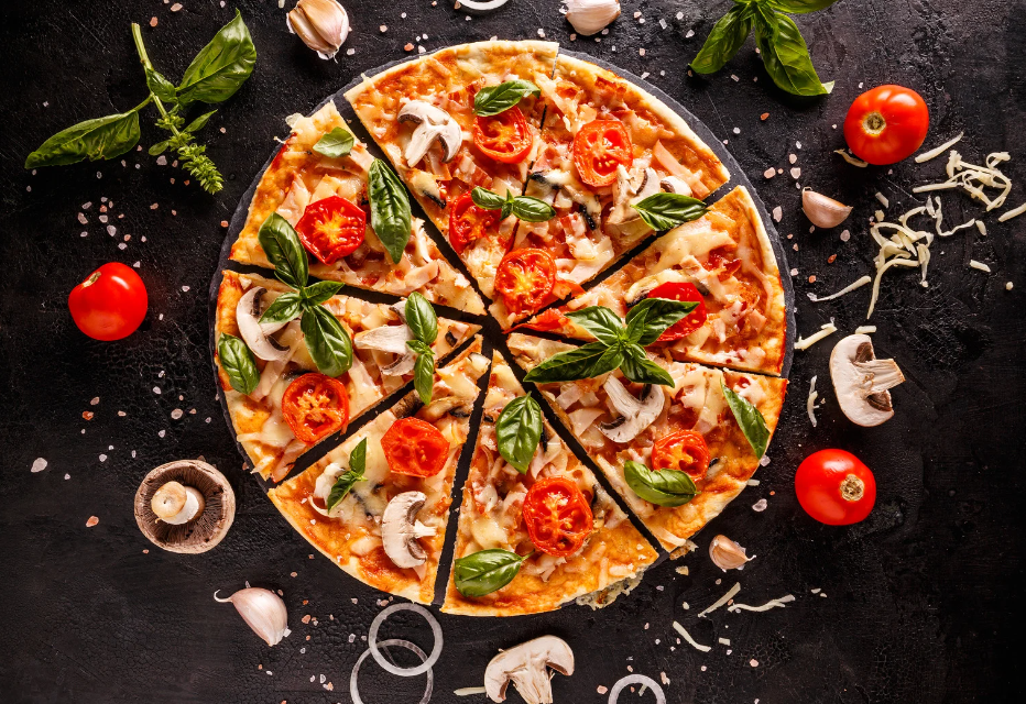 Pizza Funghi – mit Champignons und Mozzarella