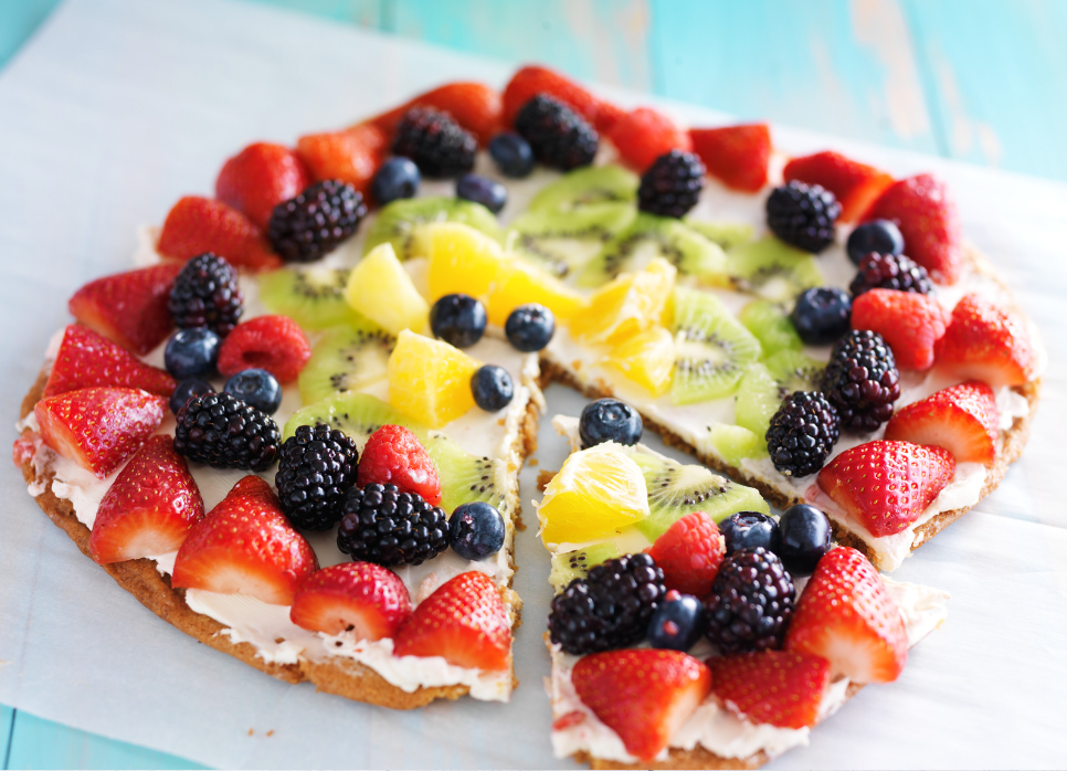 Pizza Dolce – mit Mascarpone & Beeren