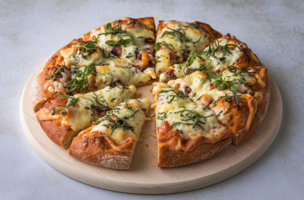 Pizza ai Carciofi – mit Artischocken & Parmesan