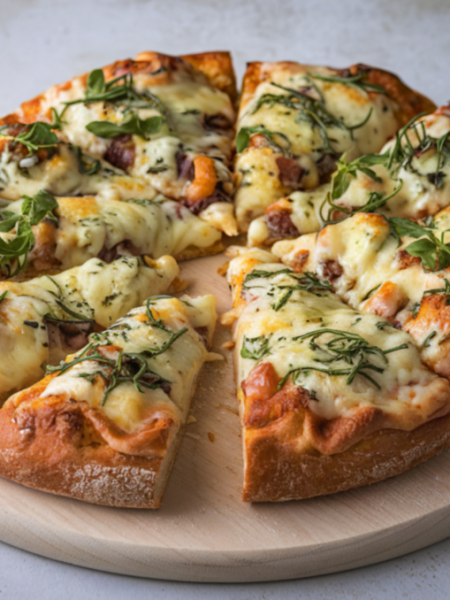 Pizza ai Carciofi – mit Artischocken & Parmesan