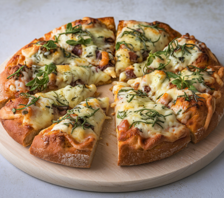 Pizza ai Carciofi – mit Artischocken & Parmesan