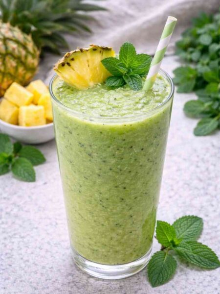 Minz-Ananas-Smoothie – Tropische Frische im Glas