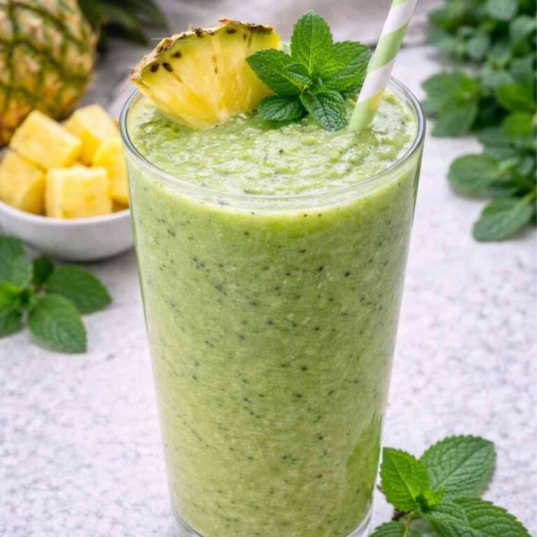 Minz-Ananas-Smoothie – Tropische Frische im Glas