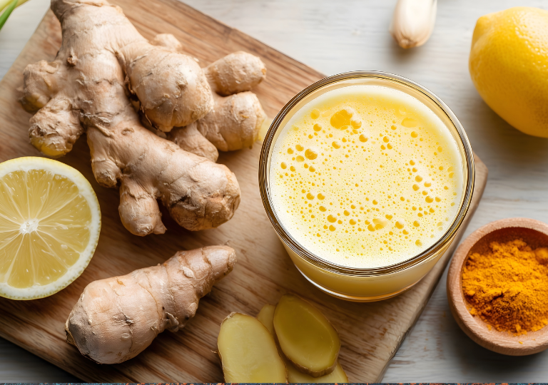 Orange-Kurkuma-Smoothie mit Ingwer