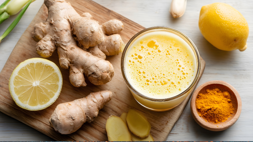 Orange-Kurkuma-Smoothie mit Ingwer