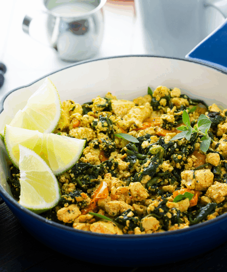 Veganes Rühr-Tofu mit Gemüse