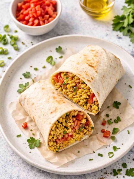 Veganer Tofu-Scramble-Burrito