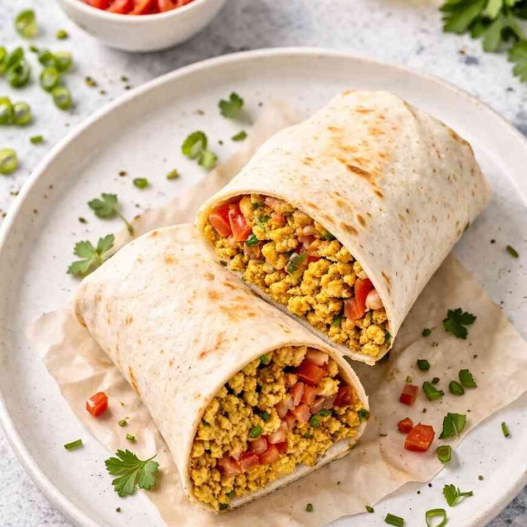 Veganer Tofu-Scramble-Burrito