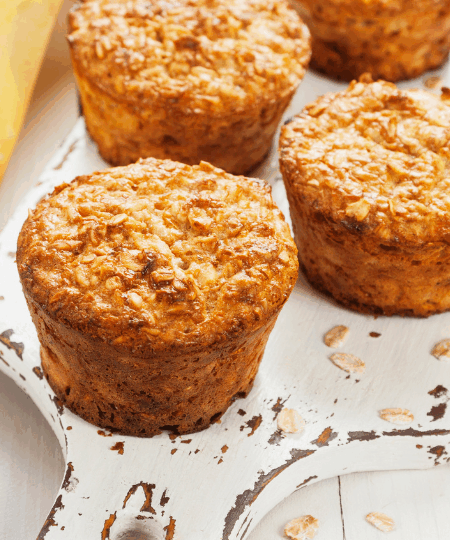 Vegane Bananen-Hafer-Muffins