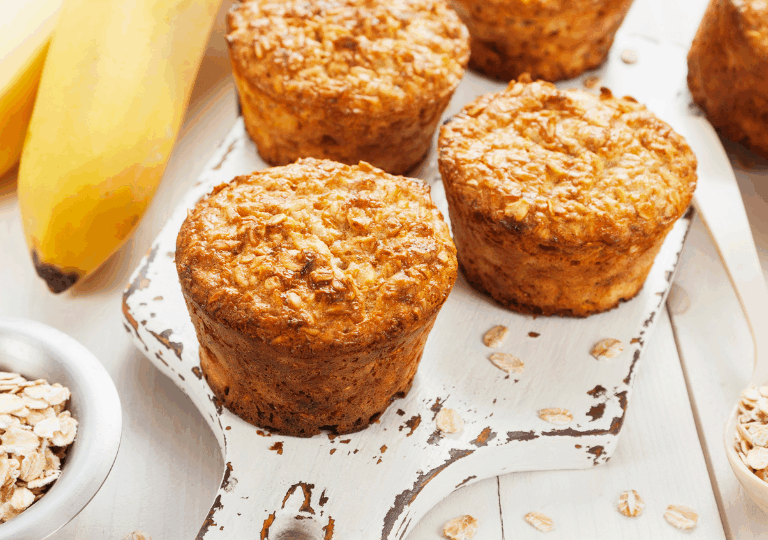 Vegane Bananen-Hafer-Muffins