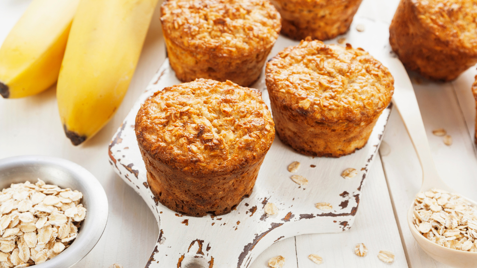 Vegane Bananen-Hafer-Muffins