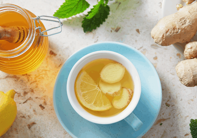 Ingwer-Tee mit Honig & Zitronen