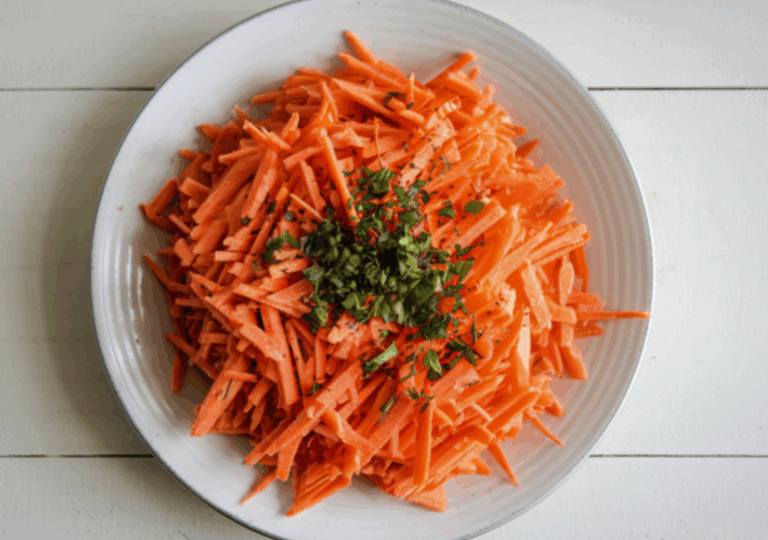 Karotten-Salat mit Kreuzkümmel und Zitronensaft