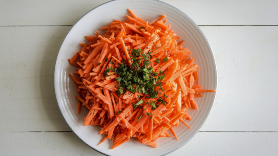 Karotten-Salat mit Kreuzkümmel und Zitronensaft
