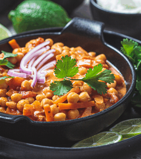 Vegane Shakshuka ohne Ei mit Kichererbsen