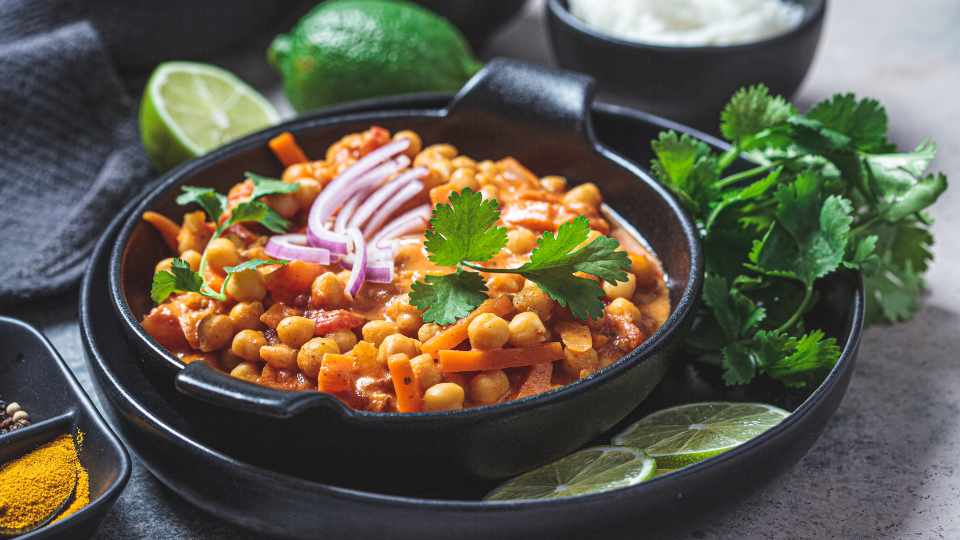 Vegane Shakshuka ohne Ei mit Kichererbsen
