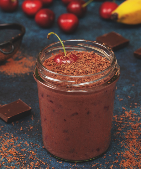 Schoko-Kirsch-Smoothie mit Haferdrink