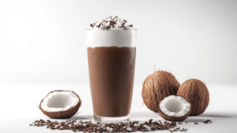 Heiße Kokos-Schoko-Mischung mit Chili