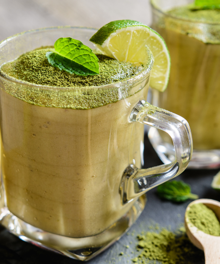Matcha-Bananen-Smoothie mit Vanille