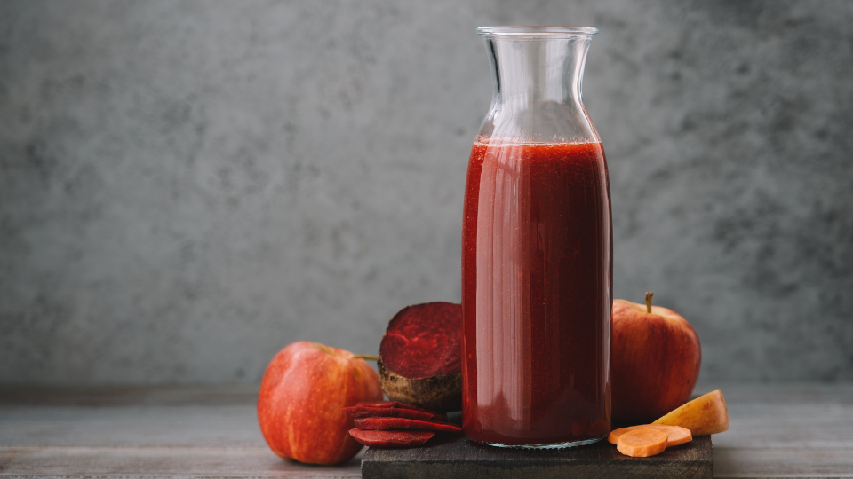 Rote-Bete-Apfel-Smoothie mit Ingwer und Zitrone