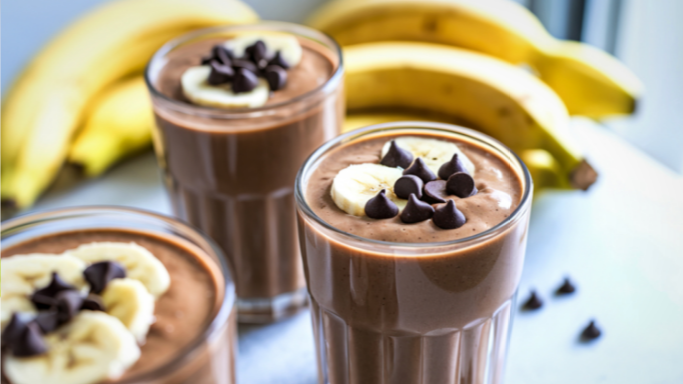 Schoko-Bananen-Smoothie mit Hafermilch