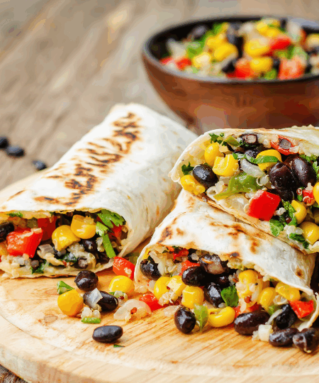 Gemüse-Burrito-Sandwich