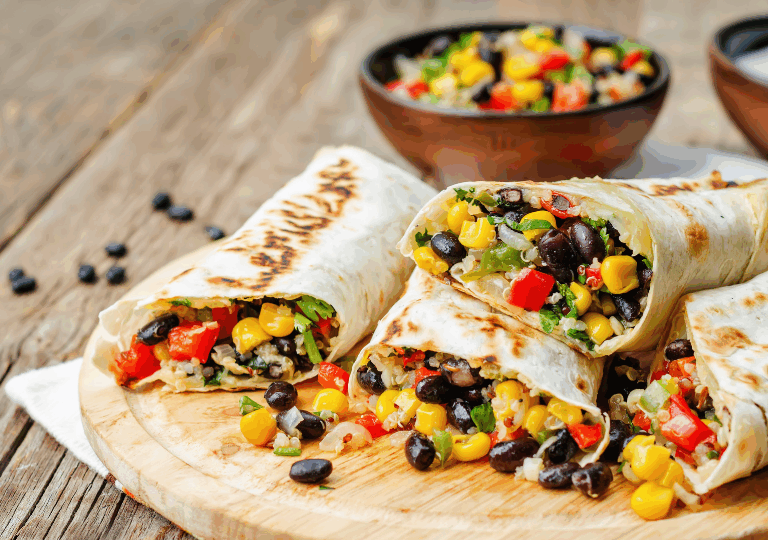 Gemüse-Burrito-Sandwich