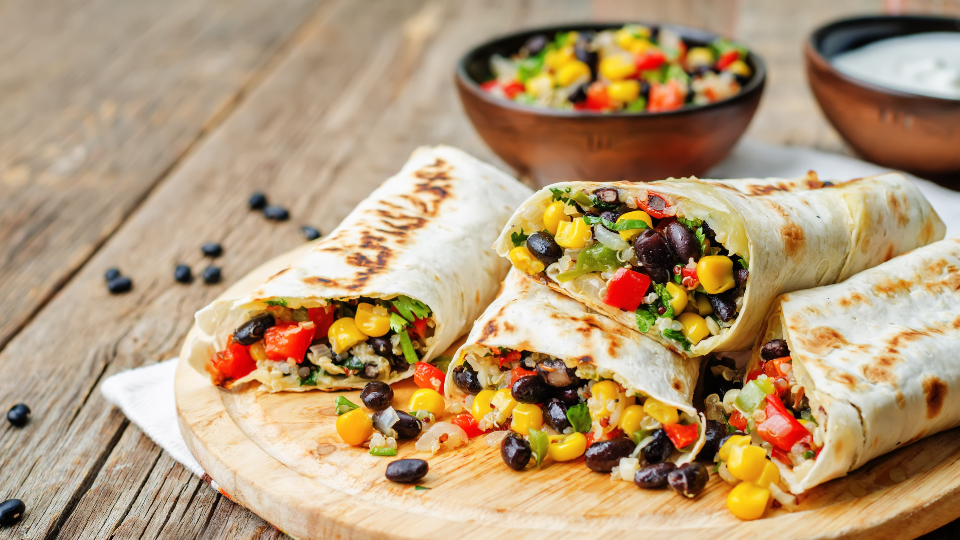 Gemüse-Burrito-Sandwich