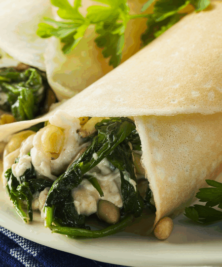 Spinat-Feta-Wrap
