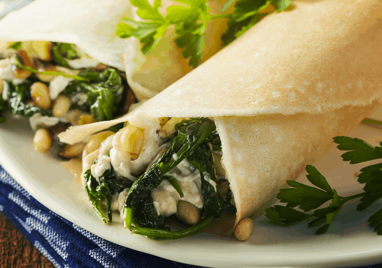 Spinat-Feta-Wrap