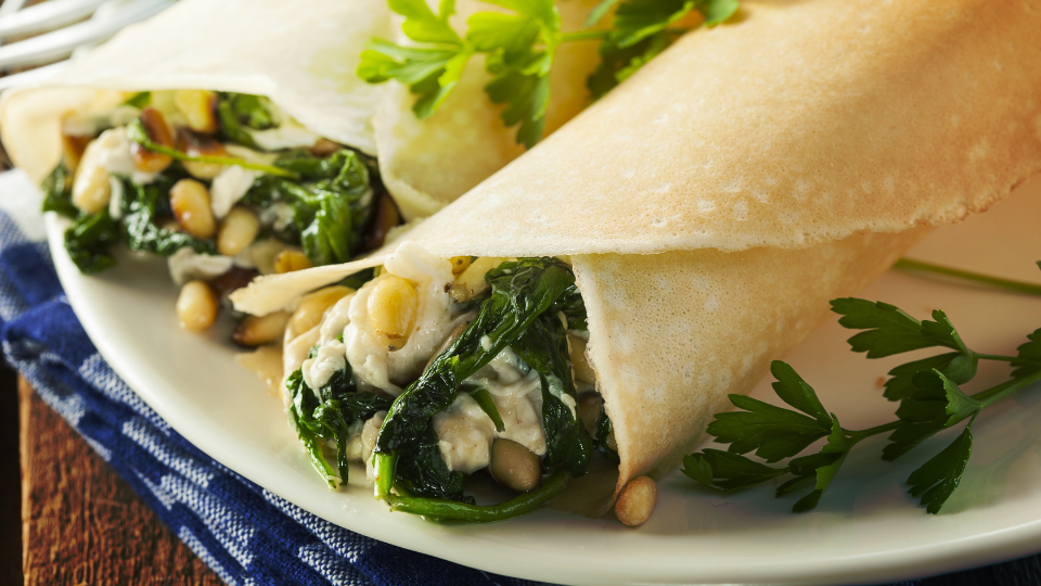 Spinat-Feta-Wrap