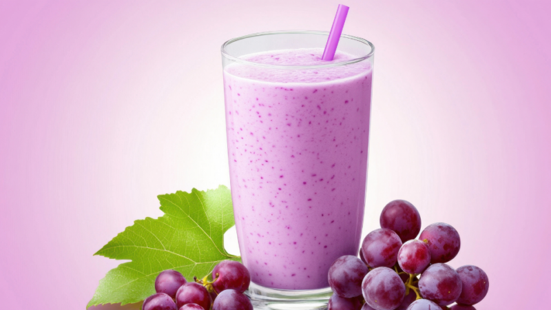 Trauben-Smoothie mit Mandelmilch und Zimt