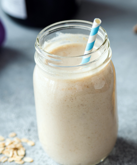 Vanille-Protein-Smoothie mit Hafer