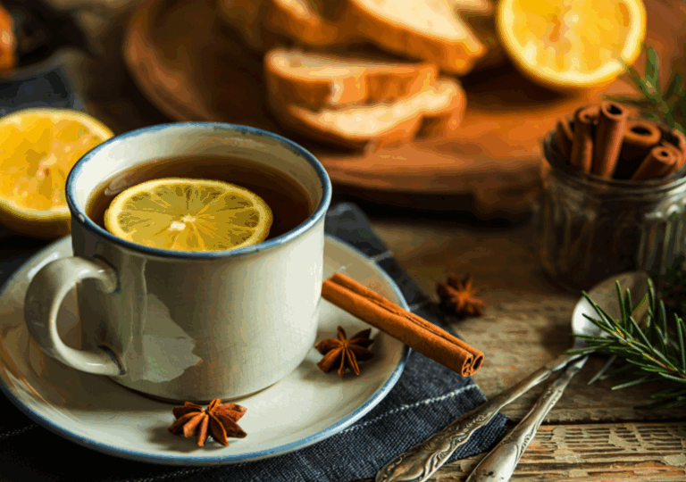 Heiße Honig-Zimt-Zitrone