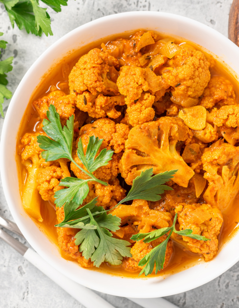 Blumenkohl mit Curry-Sauce