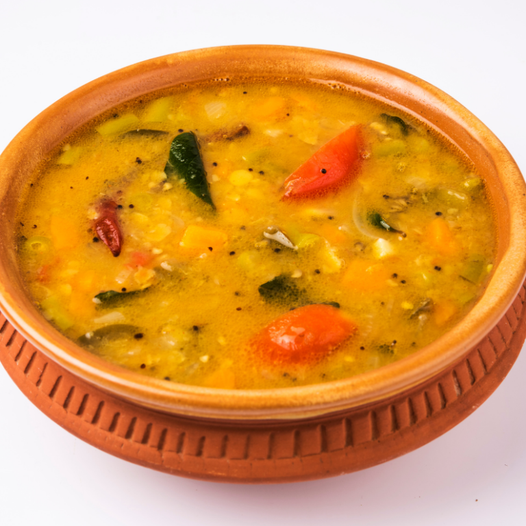 Sambar – Südindischer Linseneintopf mit Gemüse