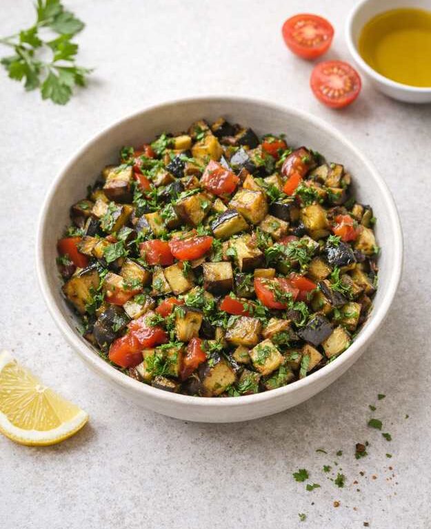 Auberginen-Salat Rezept – Einfach, schnell & mediterran