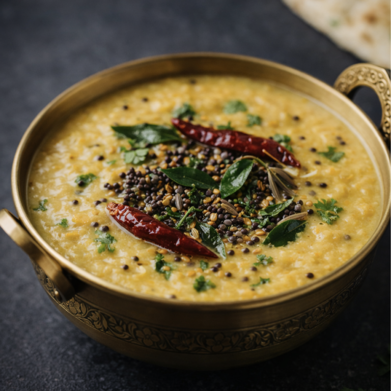 Nariyal Dal – Cremiges Linsendal mit Kokosmilch und südindischen Gewürzen