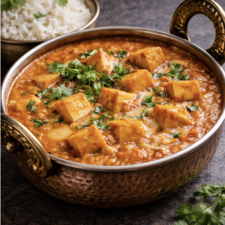 Paneer Butter Masala – Cremiges Tomaten-Curry mit Paneer und milden Gewürzen