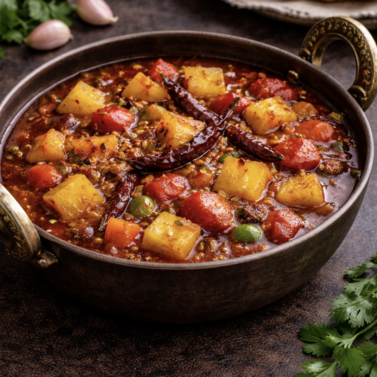 Vindaloo – Scharfes Goan-Curry mit kräftigen Gewürzen und Tamarinde